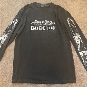 Black Graphic Long Sleeve Shirt